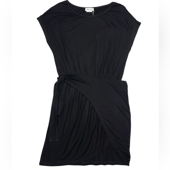 Lovers & Friends Tarin Mini Black Dress Tie Waist Short Sleeve Size Medium NEW - Picture 3 of 15